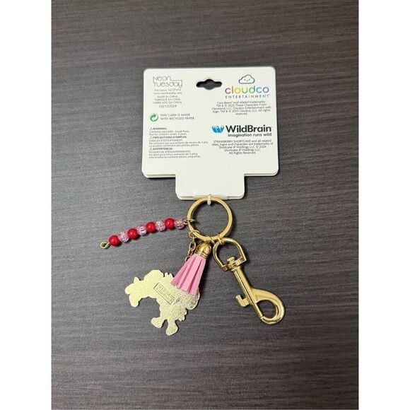Care Bears x Strawberry Shortcake Cheer Bear Multi Charm Keychain - Picture 2 of 2